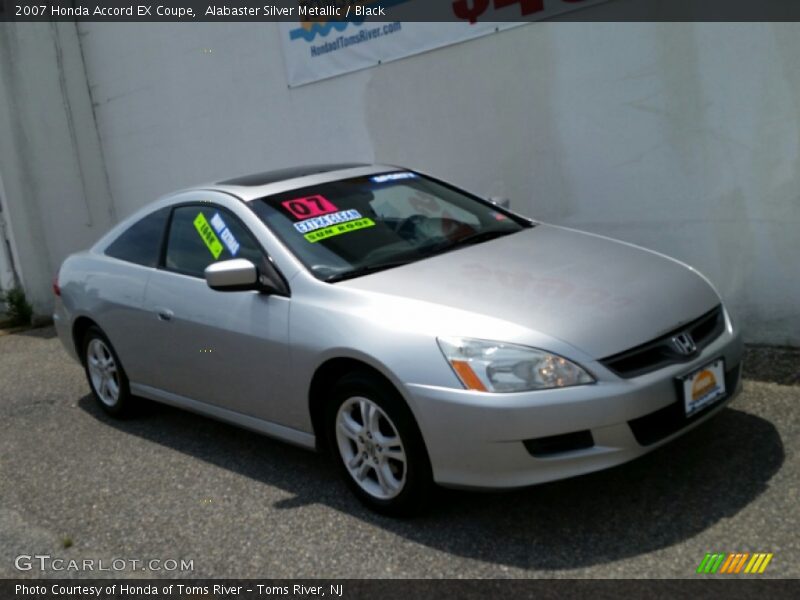 Alabaster Silver Metallic / Black 2007 Honda Accord EX Coupe