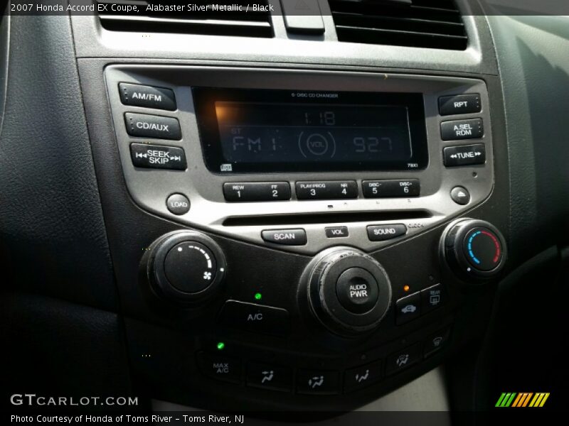 Alabaster Silver Metallic / Black 2007 Honda Accord EX Coupe