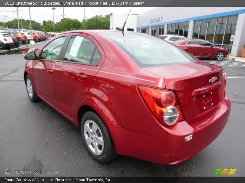 Crystal Red Tintcoat / Jet Black/Dark Titanium 2013 Chevrolet Sonic LS Sedan