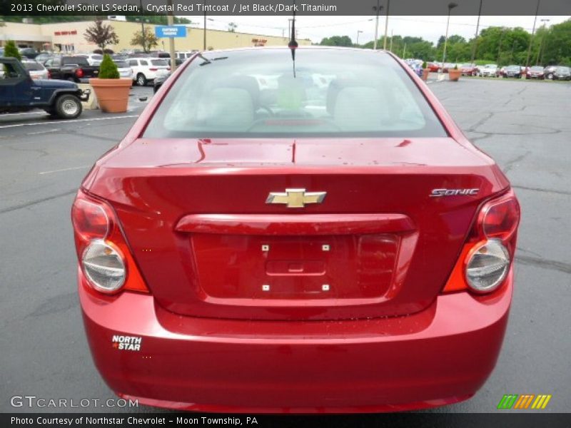Crystal Red Tintcoat / Jet Black/Dark Titanium 2013 Chevrolet Sonic LS Sedan