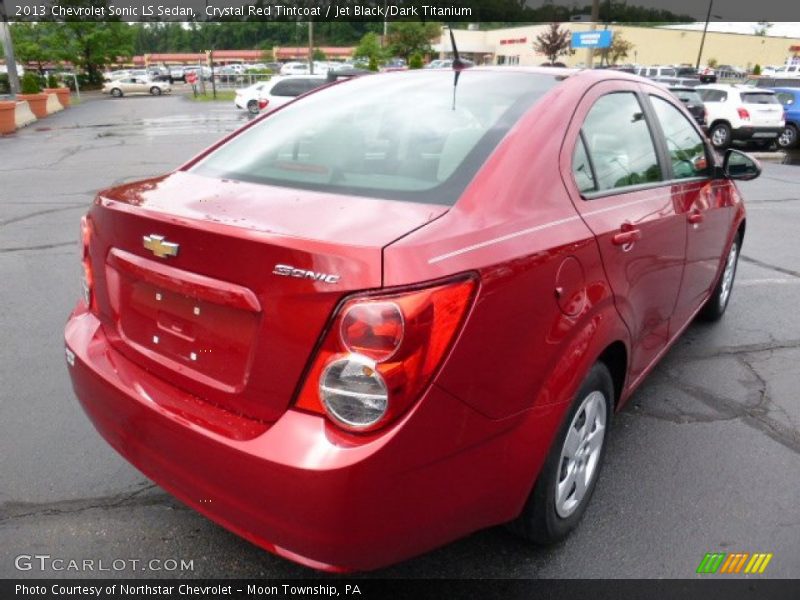 Crystal Red Tintcoat / Jet Black/Dark Titanium 2013 Chevrolet Sonic LS Sedan