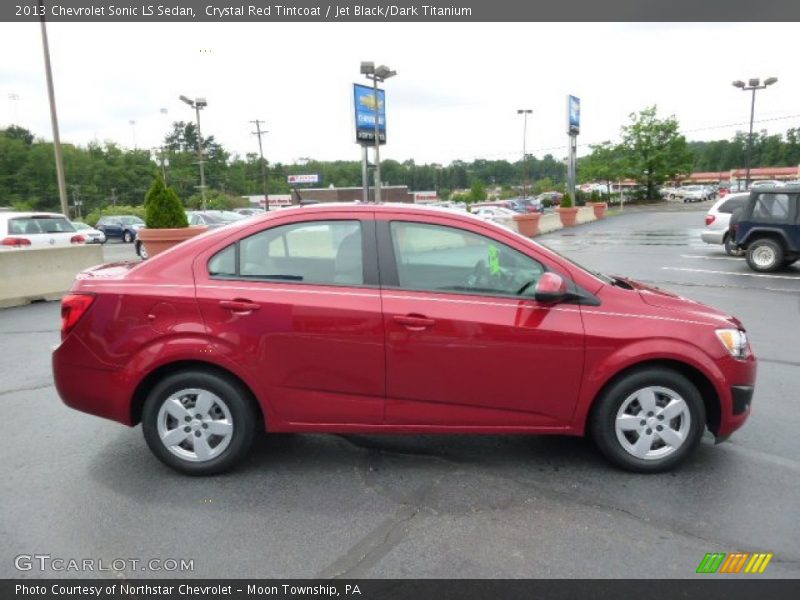 Crystal Red Tintcoat / Jet Black/Dark Titanium 2013 Chevrolet Sonic LS Sedan