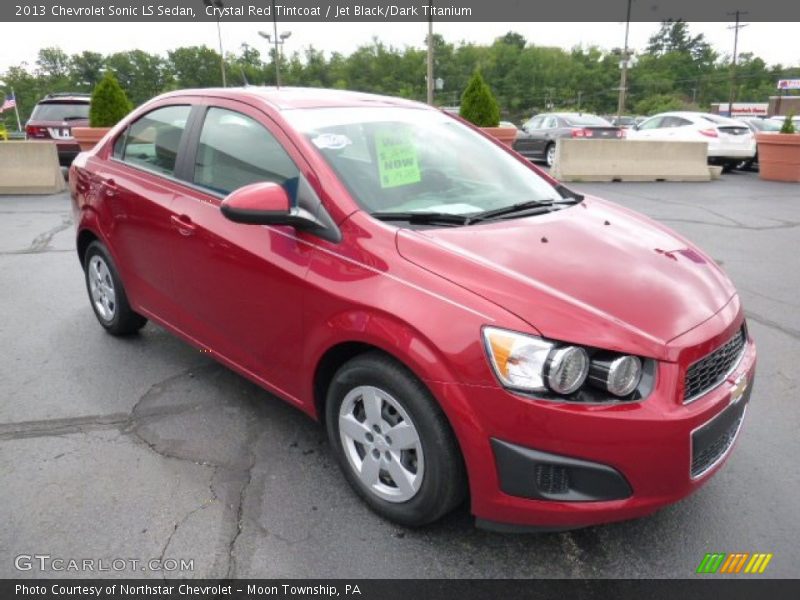 Crystal Red Tintcoat / Jet Black/Dark Titanium 2013 Chevrolet Sonic LS Sedan