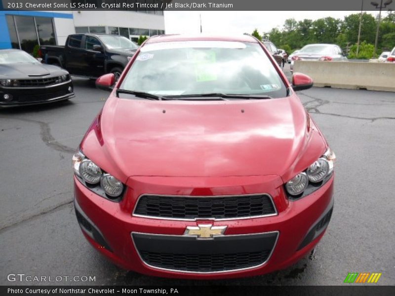 Crystal Red Tintcoat / Jet Black/Dark Titanium 2013 Chevrolet Sonic LS Sedan