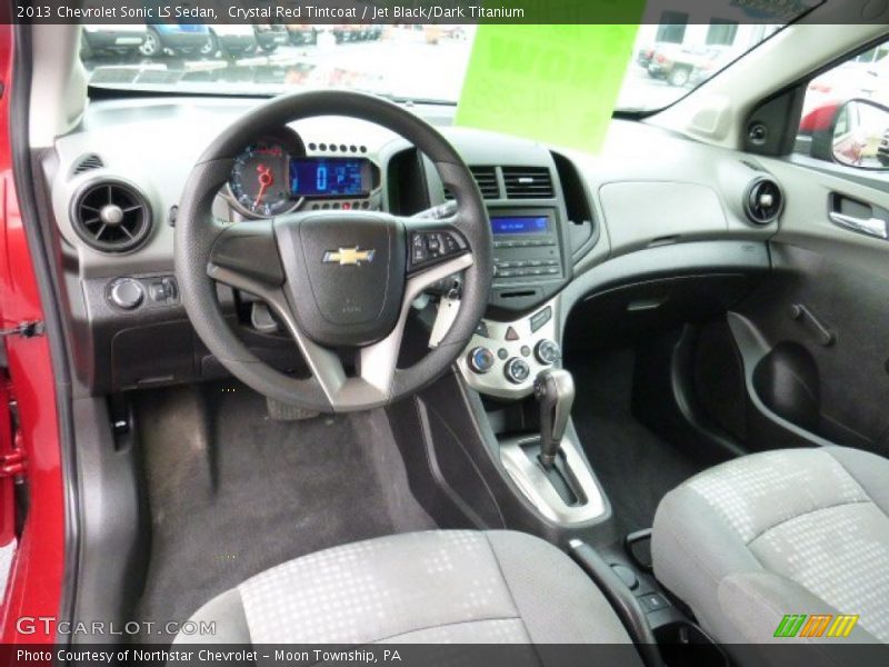 Crystal Red Tintcoat / Jet Black/Dark Titanium 2013 Chevrolet Sonic LS Sedan