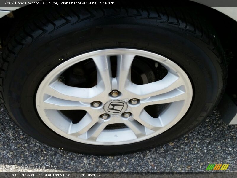 Alabaster Silver Metallic / Black 2007 Honda Accord EX Coupe