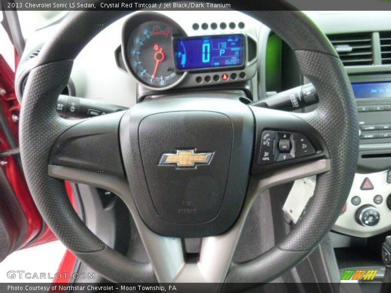 Crystal Red Tintcoat / Jet Black/Dark Titanium 2013 Chevrolet Sonic LS Sedan