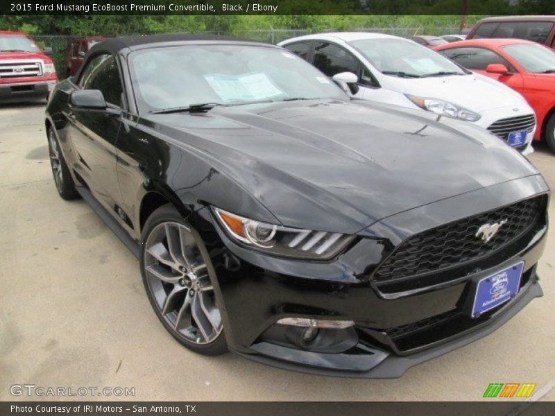 Black / Ebony 2015 Ford Mustang EcoBoost Premium Convertible