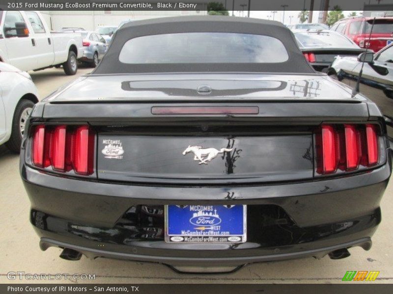 Black / Ebony 2015 Ford Mustang EcoBoost Premium Convertible