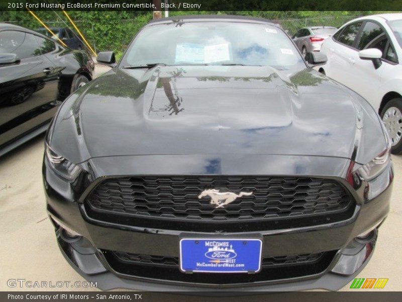 Black / Ebony 2015 Ford Mustang EcoBoost Premium Convertible