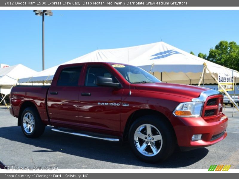 Deep Molten Red Pearl / Dark Slate Gray/Medium Graystone 2012 Dodge Ram 1500 Express Crew Cab