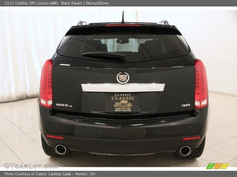Black Raven / Ebony/Ebony 2012 Cadillac SRX Luxury AWD