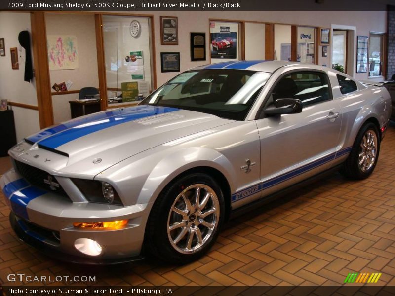 Brilliant Silver Metallic / Black/Black 2009 Ford Mustang Shelby GT500KR Coupe