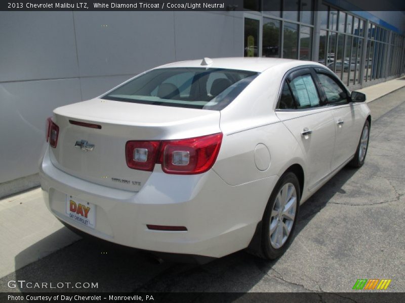 White Diamond Tricoat / Cocoa/Light Neutral 2013 Chevrolet Malibu LTZ