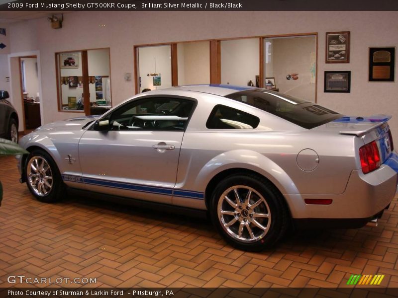 Brilliant Silver Metallic / Black/Black 2009 Ford Mustang Shelby GT500KR Coupe