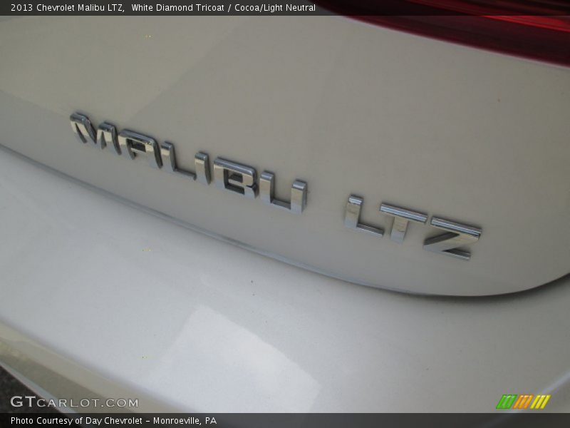 White Diamond Tricoat / Cocoa/Light Neutral 2013 Chevrolet Malibu LTZ