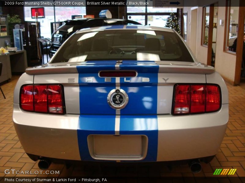 Brilliant Silver Metallic / Black/Black 2009 Ford Mustang Shelby GT500KR Coupe