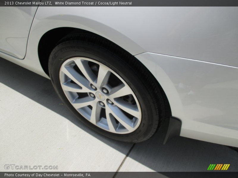 White Diamond Tricoat / Cocoa/Light Neutral 2013 Chevrolet Malibu LTZ