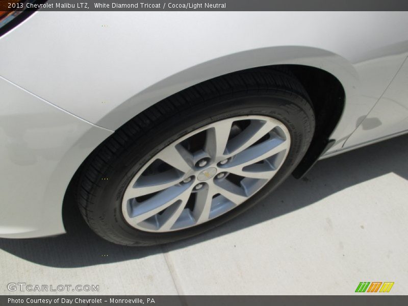 White Diamond Tricoat / Cocoa/Light Neutral 2013 Chevrolet Malibu LTZ