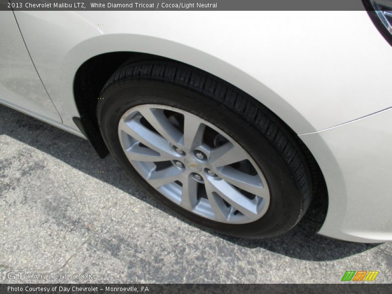 White Diamond Tricoat / Cocoa/Light Neutral 2013 Chevrolet Malibu LTZ