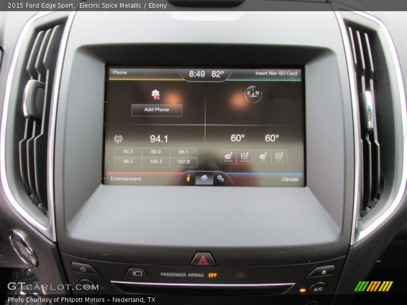 Electric Spice Metallic / Ebony 2015 Ford Edge Sport