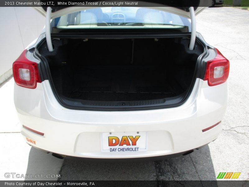 White Diamond Tricoat / Cocoa/Light Neutral 2013 Chevrolet Malibu LTZ