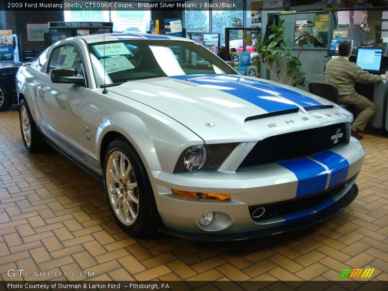 Brilliant Silver Metallic / Black/Black 2009 Ford Mustang Shelby GT500KR Coupe