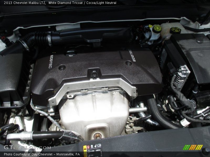 White Diamond Tricoat / Cocoa/Light Neutral 2013 Chevrolet Malibu LTZ