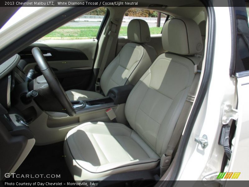 White Diamond Tricoat / Cocoa/Light Neutral 2013 Chevrolet Malibu LTZ