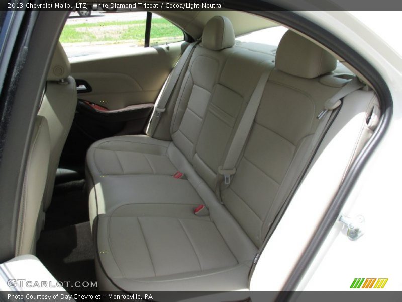 White Diamond Tricoat / Cocoa/Light Neutral 2013 Chevrolet Malibu LTZ