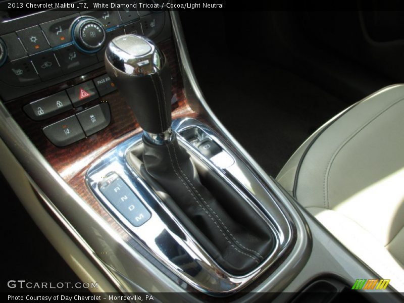 White Diamond Tricoat / Cocoa/Light Neutral 2013 Chevrolet Malibu LTZ
