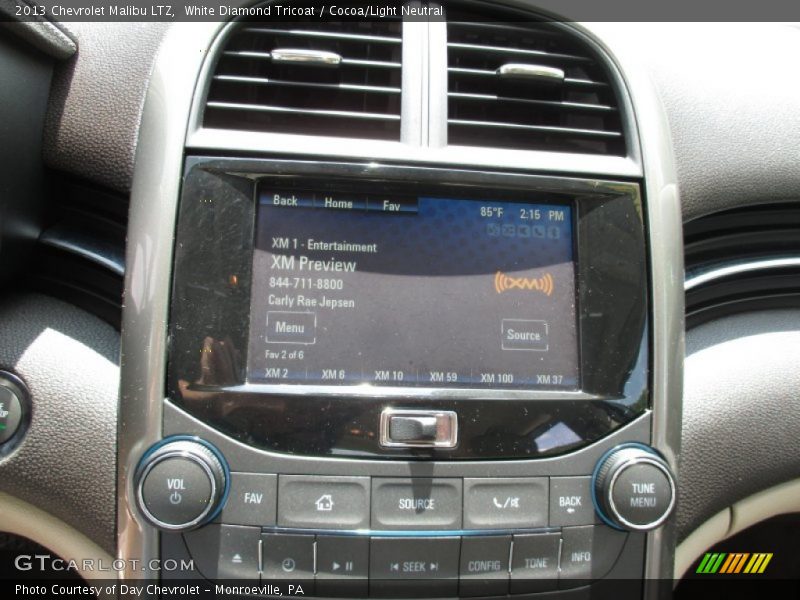 White Diamond Tricoat / Cocoa/Light Neutral 2013 Chevrolet Malibu LTZ