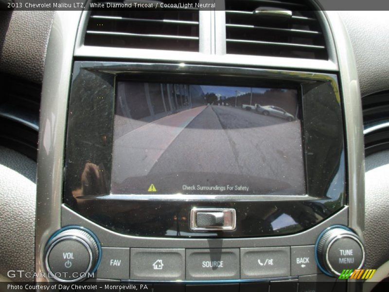 White Diamond Tricoat / Cocoa/Light Neutral 2013 Chevrolet Malibu LTZ