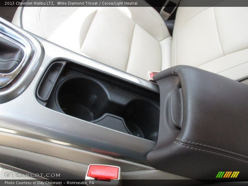 White Diamond Tricoat / Cocoa/Light Neutral 2013 Chevrolet Malibu LTZ
