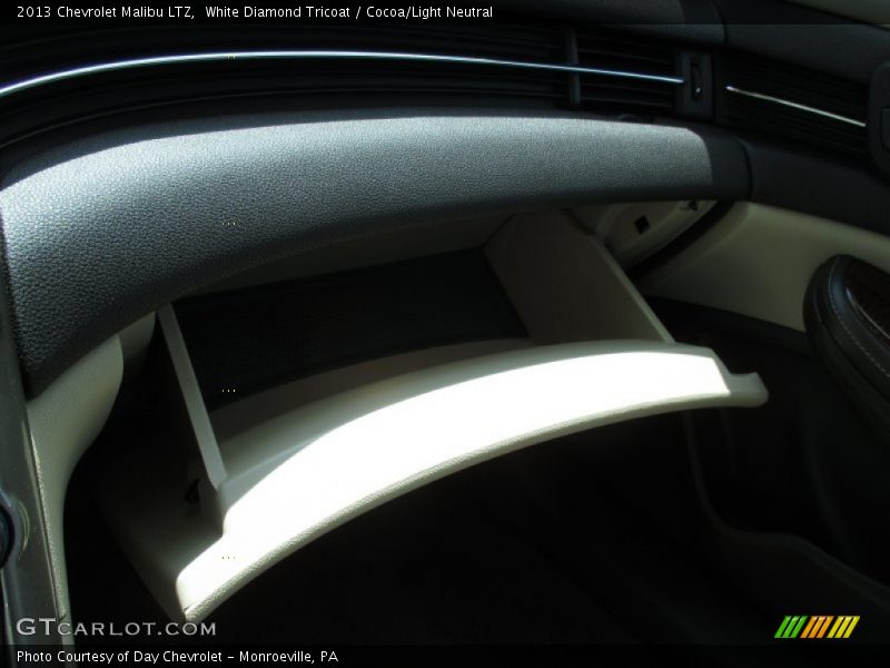 White Diamond Tricoat / Cocoa/Light Neutral 2013 Chevrolet Malibu LTZ