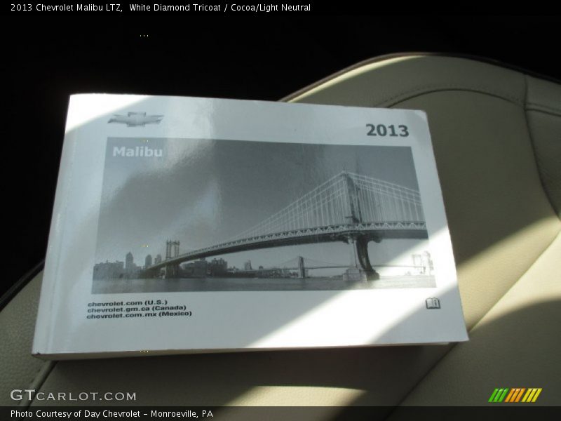 White Diamond Tricoat / Cocoa/Light Neutral 2013 Chevrolet Malibu LTZ