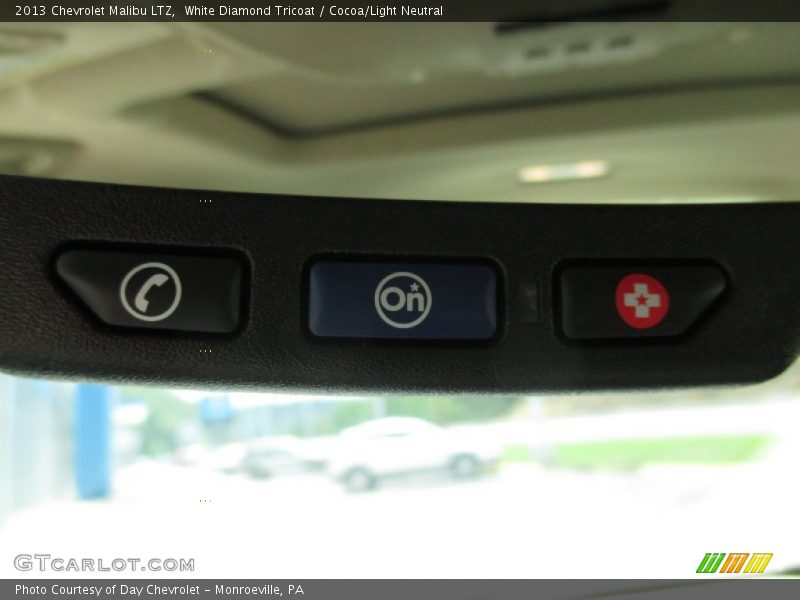 White Diamond Tricoat / Cocoa/Light Neutral 2013 Chevrolet Malibu LTZ