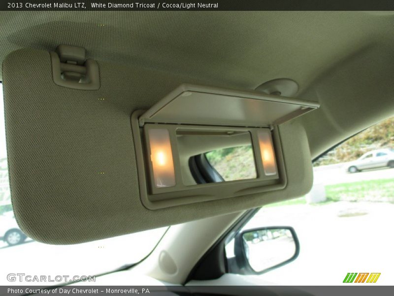 White Diamond Tricoat / Cocoa/Light Neutral 2013 Chevrolet Malibu LTZ