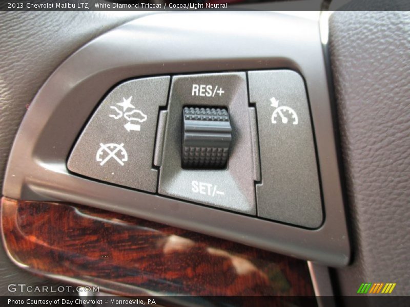 White Diamond Tricoat / Cocoa/Light Neutral 2013 Chevrolet Malibu LTZ