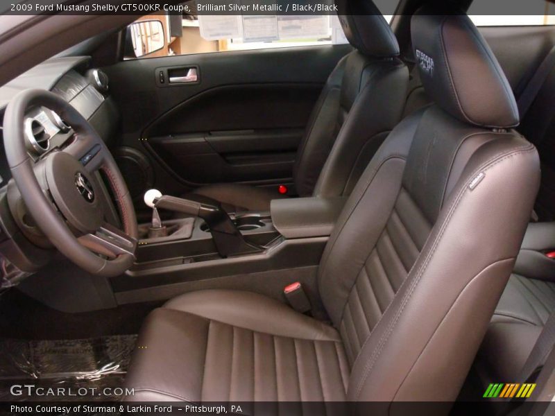 Brilliant Silver Metallic / Black/Black 2009 Ford Mustang Shelby GT500KR Coupe