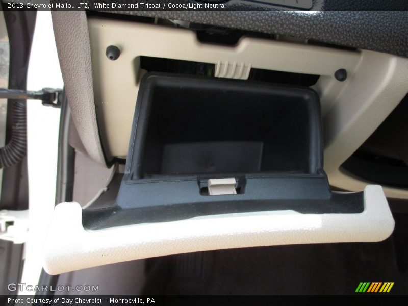 White Diamond Tricoat / Cocoa/Light Neutral 2013 Chevrolet Malibu LTZ