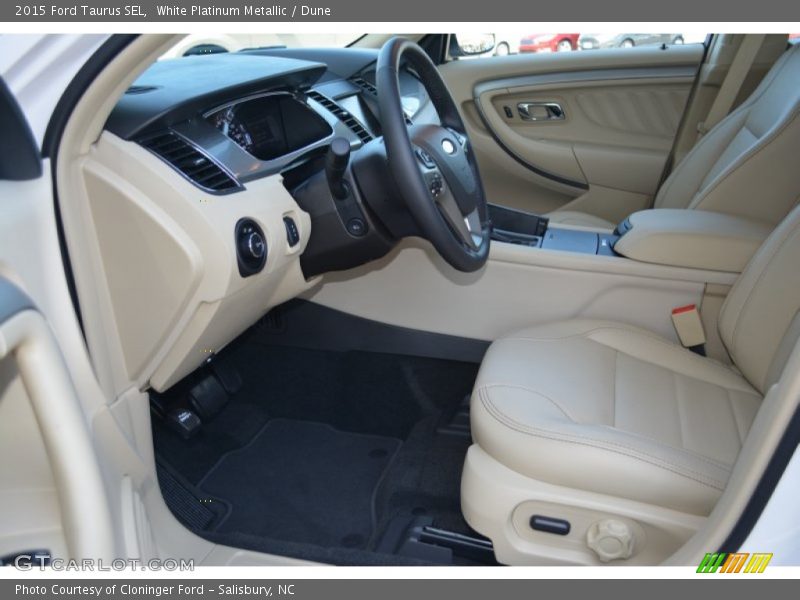 White Platinum Metallic / Dune 2015 Ford Taurus SEL