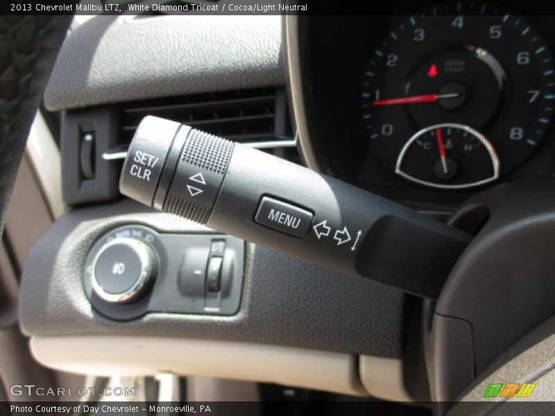 White Diamond Tricoat / Cocoa/Light Neutral 2013 Chevrolet Malibu LTZ