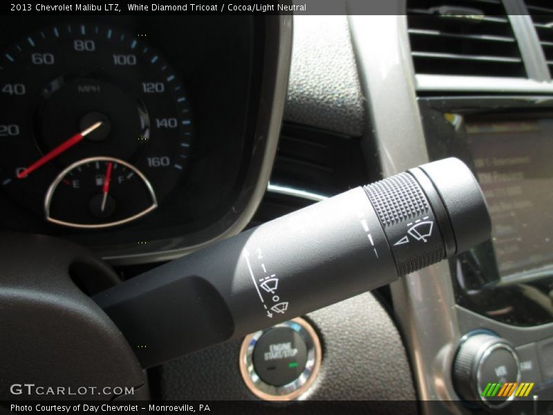 White Diamond Tricoat / Cocoa/Light Neutral 2013 Chevrolet Malibu LTZ