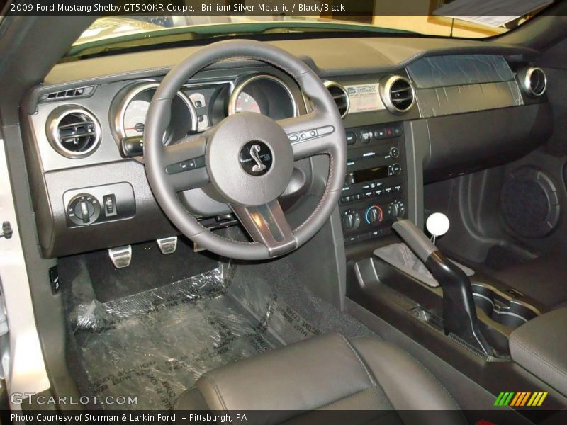 Brilliant Silver Metallic / Black/Black 2009 Ford Mustang Shelby GT500KR Coupe
