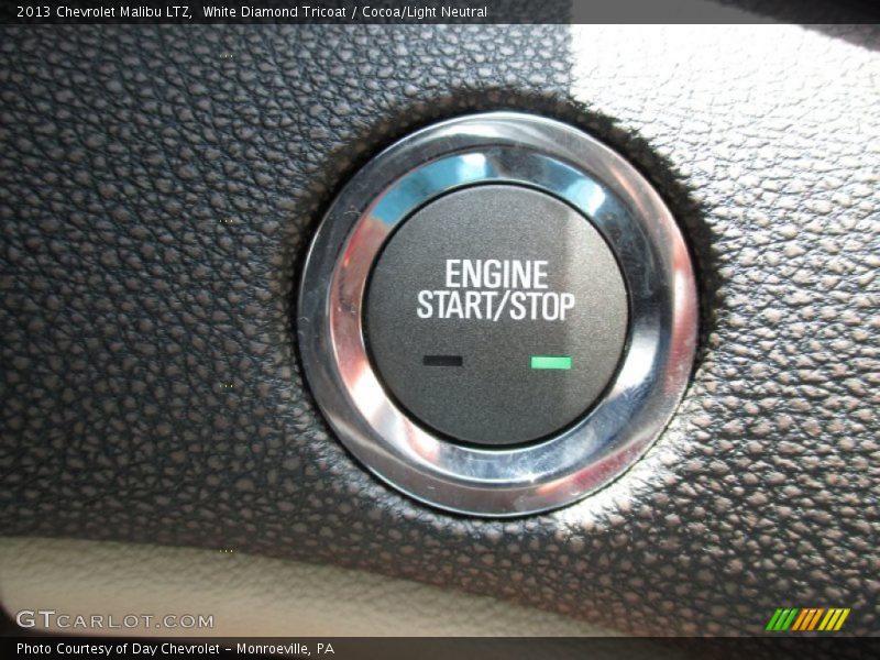 White Diamond Tricoat / Cocoa/Light Neutral 2013 Chevrolet Malibu LTZ