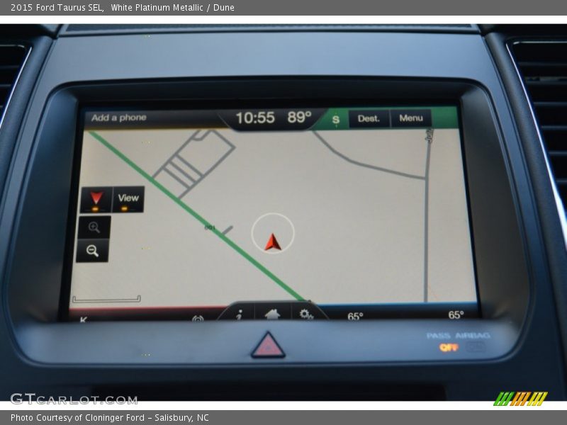 White Platinum Metallic / Dune 2015 Ford Taurus SEL
