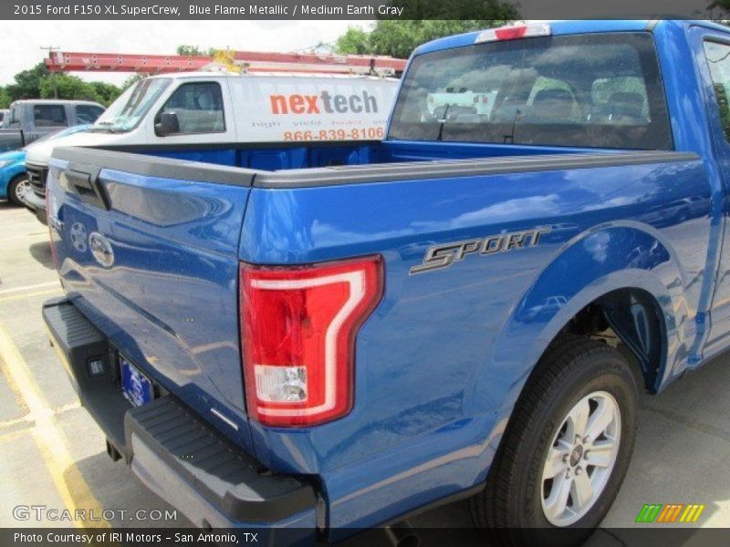 Blue Flame Metallic / Medium Earth Gray 2015 Ford F150 XL SuperCrew