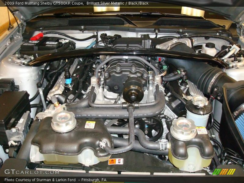 Brilliant Silver Metallic / Black/Black 2009 Ford Mustang Shelby GT500KR Coupe