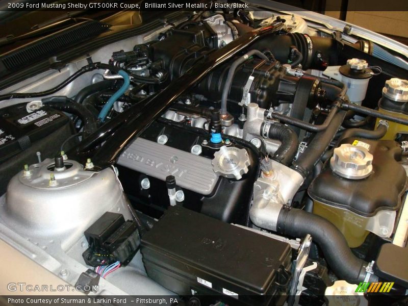 Brilliant Silver Metallic / Black/Black 2009 Ford Mustang Shelby GT500KR Coupe